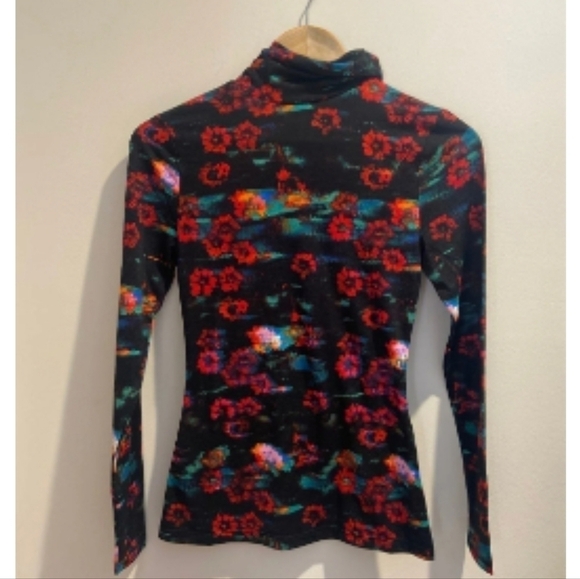Rachel Comey X Target Long Sleeve Turtleneck  Kodak Red Floral NWT Size XXS - Picture 8 of 15